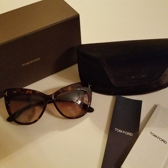 New TOM FORD Nika Sunglasses Havana Brown - Picture 4 of 8